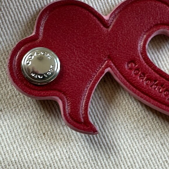 COACH COACHTOPIA HEART CORD HOLDER UPCRAFTED LEATHER+DUST BAG&BOX:NWT 1941 RED - Picture 5 of 16